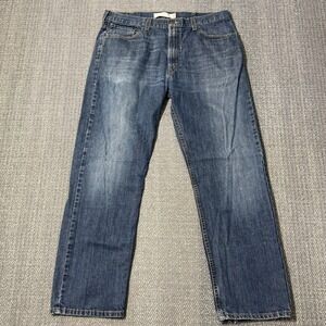 Levi's 505 Jeans‎ Mens 38x32 Straight Leg Blue Whiskered Fade Distressed Y2K